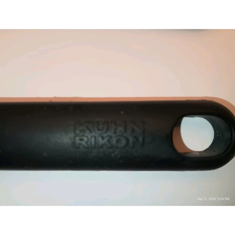Kuhn Rikon Heat Resistant Turner Spatula, Black Plastic Handle, Solid